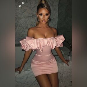 Babyboo - Allie Mini Dress in Baby Pink XS